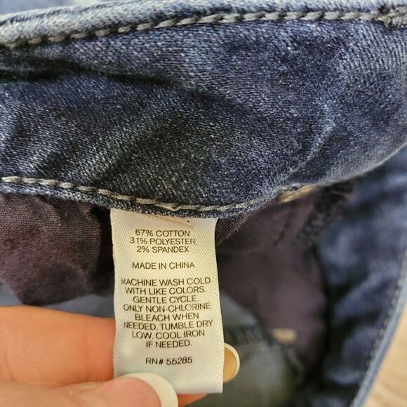 Express Skinny Jeans Blue Medium Wash Womens Size 4‎ Distressed Denim Stretch - Picture 12 of 13